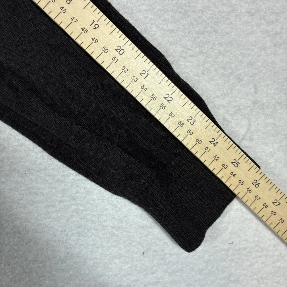 Banana Republic Mens XL Black Extra Fine Merino Wool V Neck Sweater Preppy